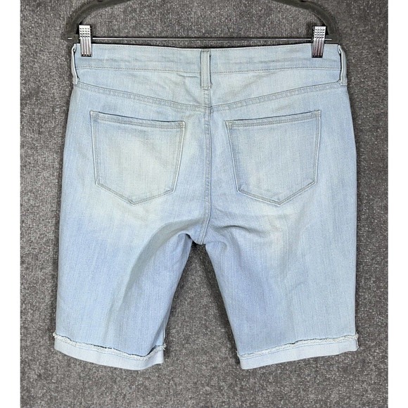 Old Navy The Flirt Cuffed Bermuda Jean Shorts Womens Size 8 Light Wash Blue - Picture 2 of 15